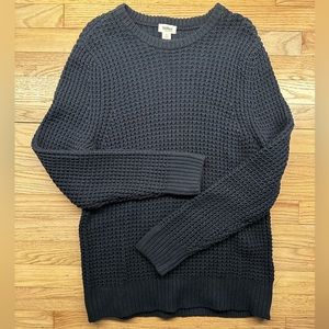 Upwest crewneck waffle sweater Navy Medium